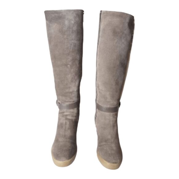 AQUATALIA Callie Faux-Shearling Tall Wedge Boot Size 7.5 - Picture 5 of 10